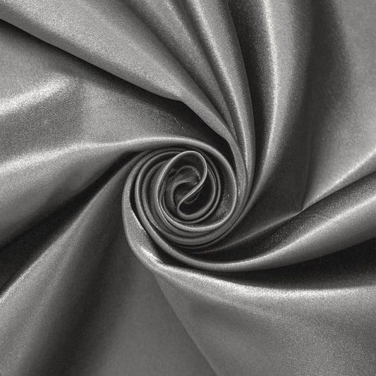 CHARCOAL - Heavy Bridal Satin Fabric Silky Poly Wedding Dress By Yard For Prom Dress Ball Gown Formal Evening Gowns, Satin Gowns