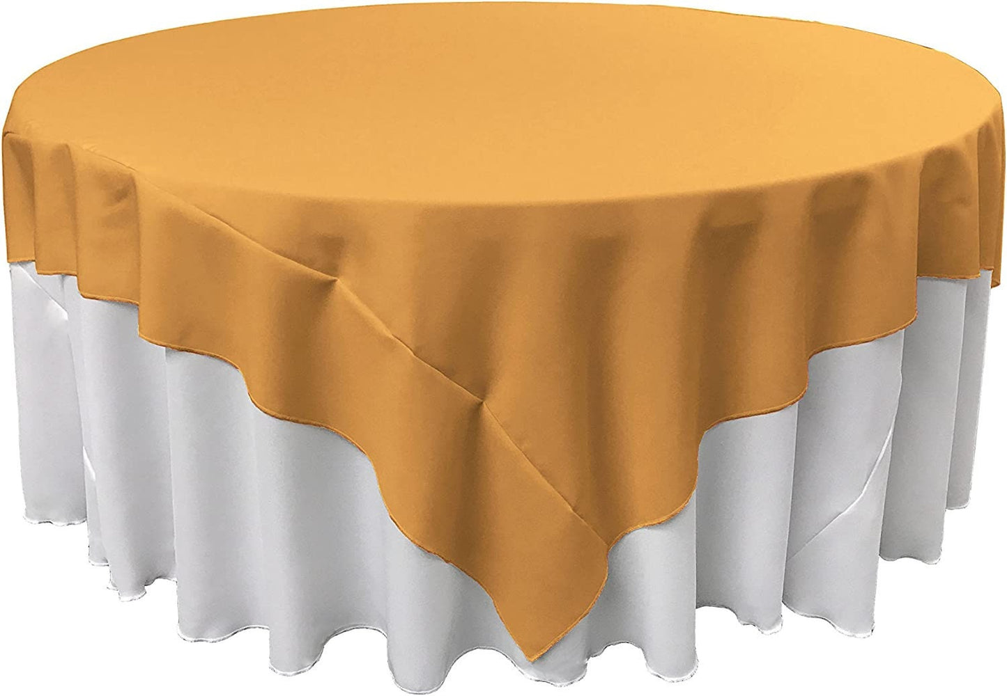 Overlay Polyester Poplin Washable Square Tablecloth, Stain and Wrinkle Resistant Table Cover Dinning, Kitchen, Party, Holiday