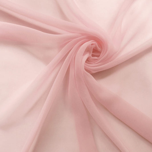 Chiffon Fabric - Polyester Soft Light Weight, Sheer, See Through Chiffon Fabric Sold By The Yard. Lt Pink