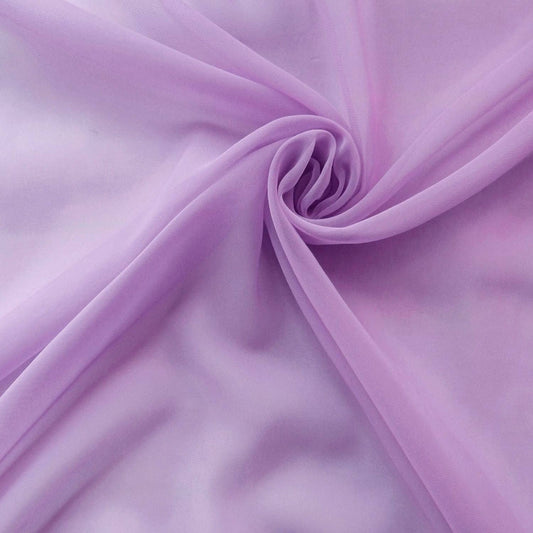 Chiffon Fabric - Polyester Soft Light Weight, Sheer, See Through Chiffon Fabric Sold By The Yard. Lavender