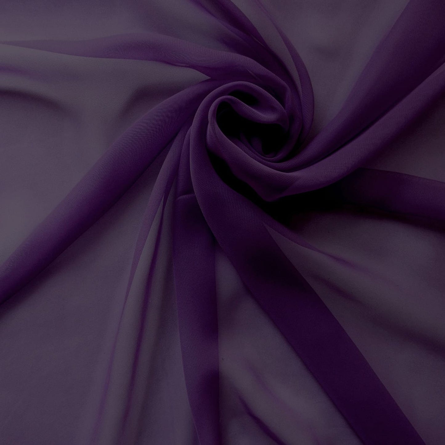 Chiffon Fabric - Polyester Soft Light Weight, Sheer, See Through Chiffon Fabric Sold By The Yard. Purple