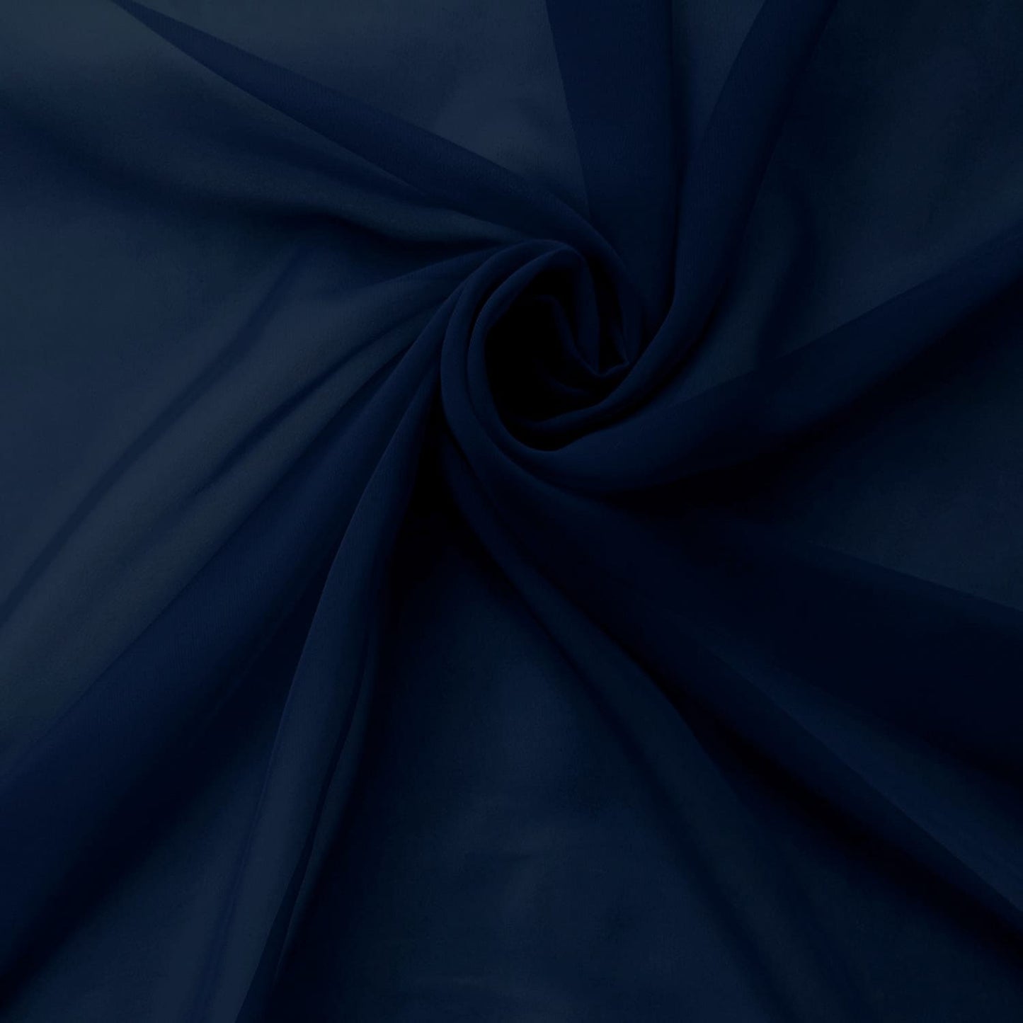 Chiffon Fabric - Polyester Soft Light Weight, Sheer, See Through Chiffon Fabric Sold By The Yard. Navy Blue