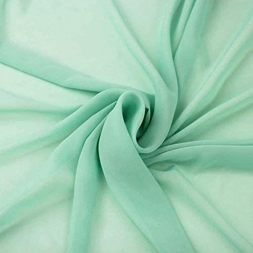 Chiffon Fabric - Polyester Soft Light Weight, Sheer, See Through Chiffon Fabric Sold By The Yard. Mint