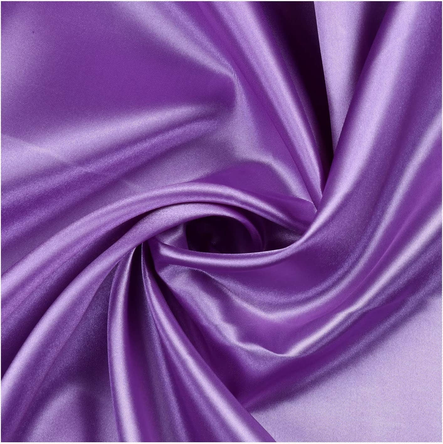 Charmeuse Bridal Solid Satin Fabric for Wedding Dress Fashion Crafts Costumes Decorations Silky Satin 58” Sold By Yard Lavender