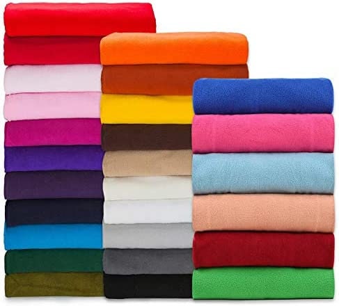 Solid Polar Fleece Anti-Pill Fabric - Sold By Yard For Warm & Cozy Fleece Blanket - Blanket for Bed, Sofa, Camping, Travel and Cold Nights