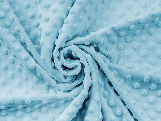 MINKY - Baby Blanket Crafts Decor Ultra Soft Cuddling - Minky Dimple Dot Soft Cuddle Fabric - Craft Fabrics Sold by The Yard. Sky Blue