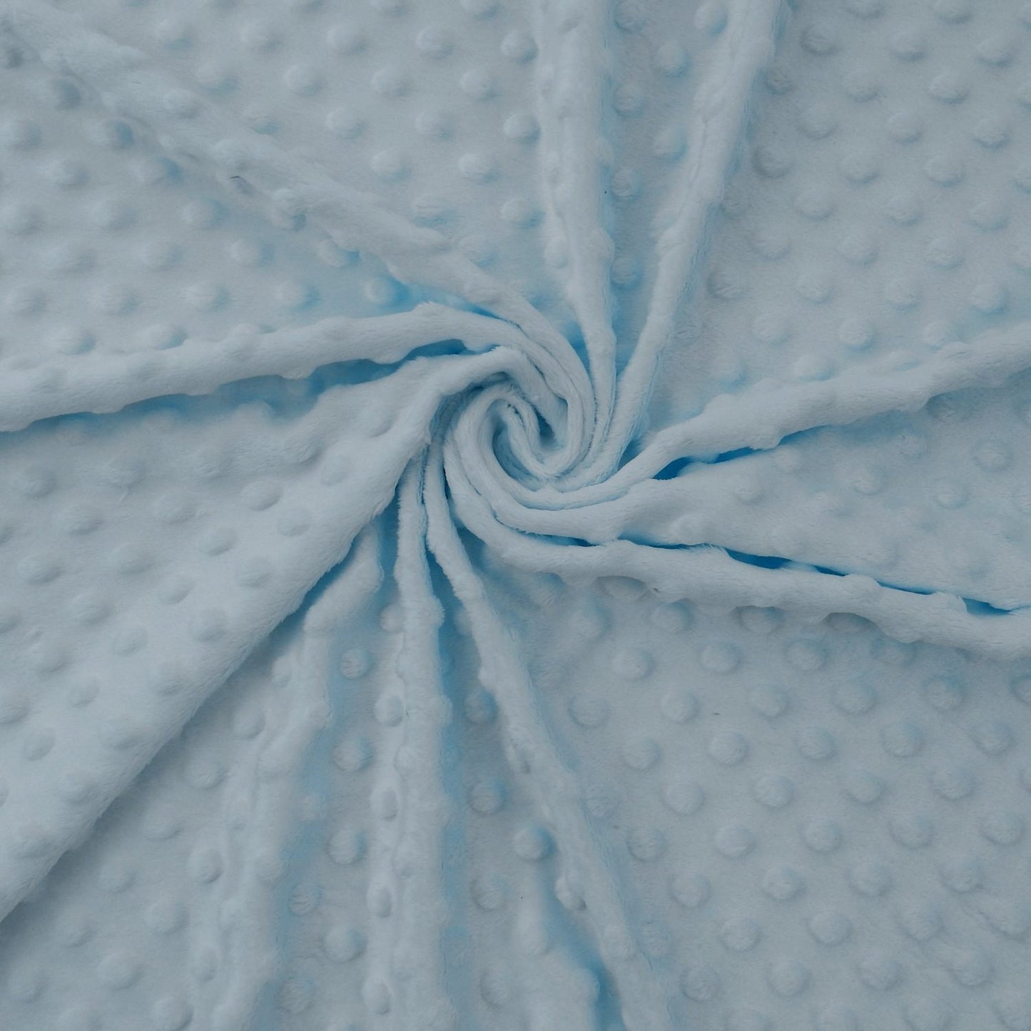 MINKY - Baby Blanket Crafts Decor Ultra Soft Cuddling - Minky Dimple Dot Soft Cuddle Fabric - Craft Fabrics Sold by The Yard. Light Blue