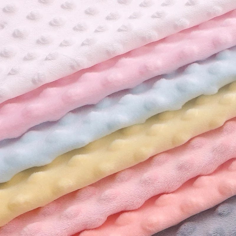 MINKY - Baby Blanket Crafts Decor Ultra Soft Cuddling - Minky Dimple Dot Soft Cuddle Fabric - Craft Fabrics Sold by The Yard. Light Pink