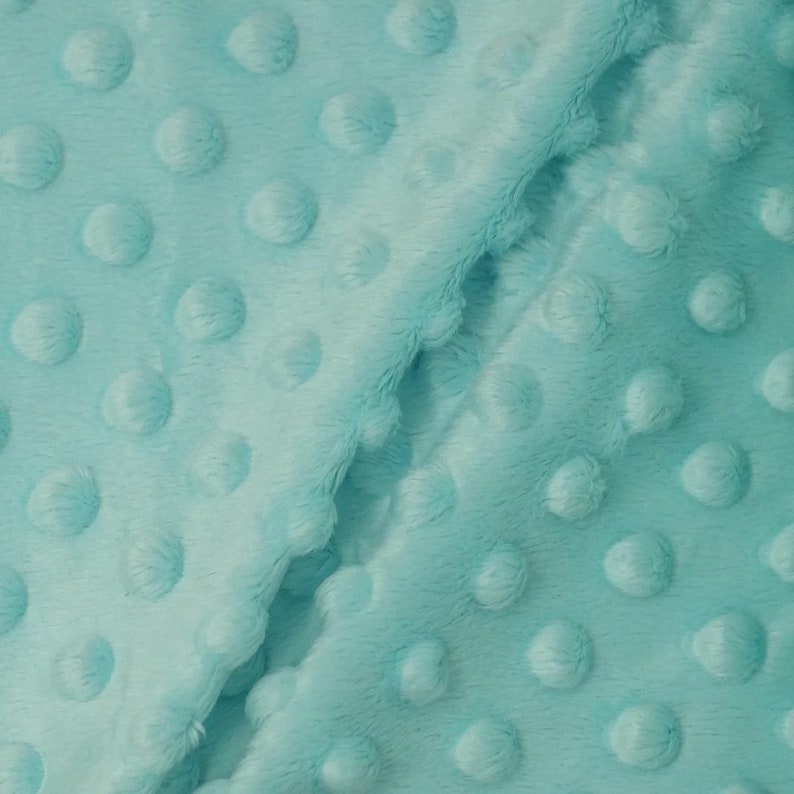 MINKY - Baby Blanket Crafts Decor Ultra Soft Cuddling - Minky Dimple Dot Soft Cuddle Fabric - Craft Fabrics Sold by The Yard. Icy Blue