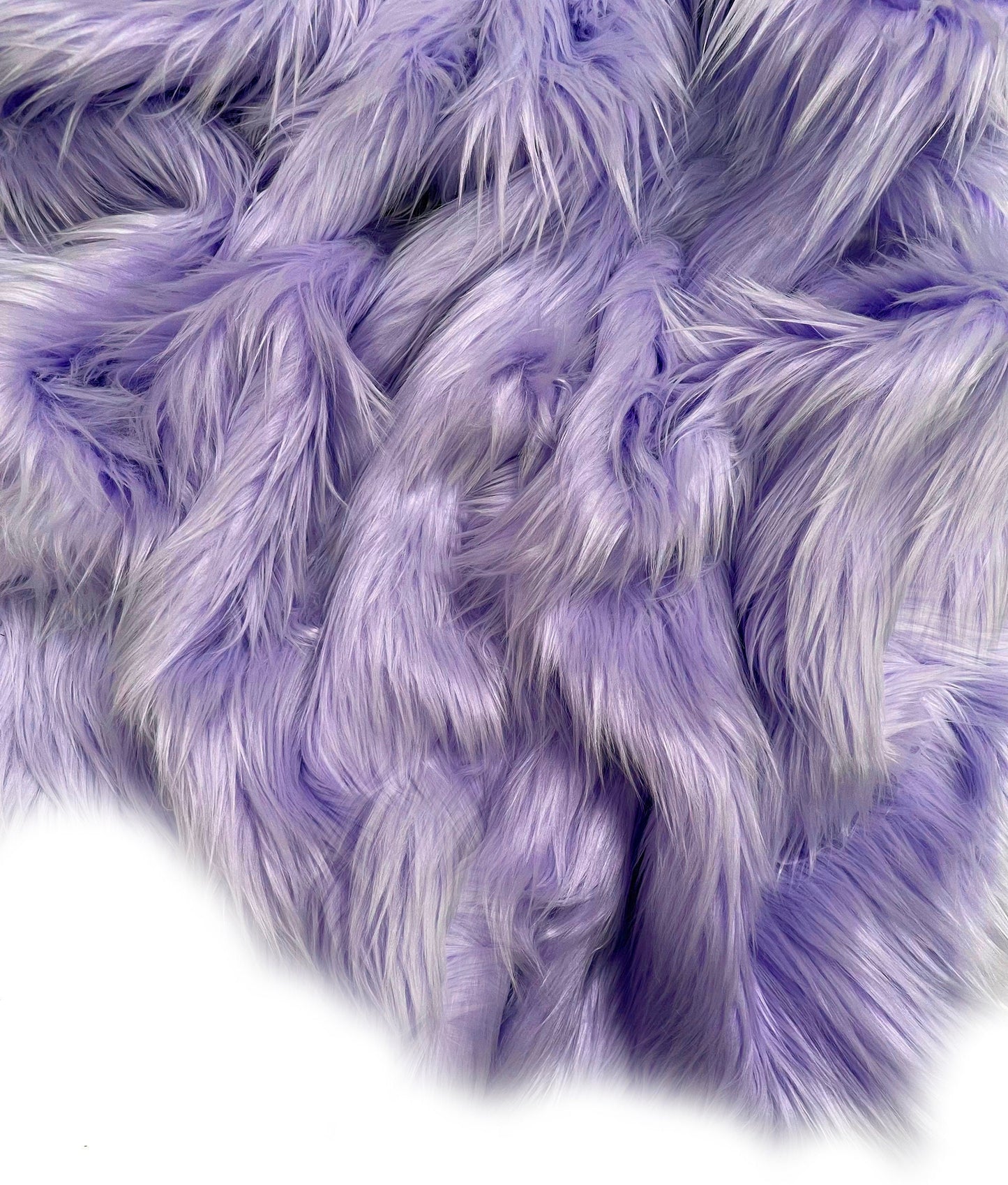 Solid Shaggy Faux Fur Fabric - Sold By Yard - 60" Width For Coats Costumes Scarfs Rugs Crafts Decor - Quilting, Pillows, Throws, Lavender