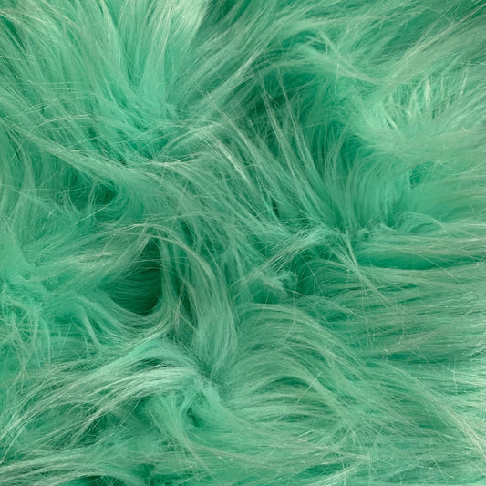 Solid Shaggy Faux Fur Fabric - Sold By Yard - 60" Width For Coats Costumes Scarfs Rugs Crafts Decor - Quilting, Pillows, Throws, Mint