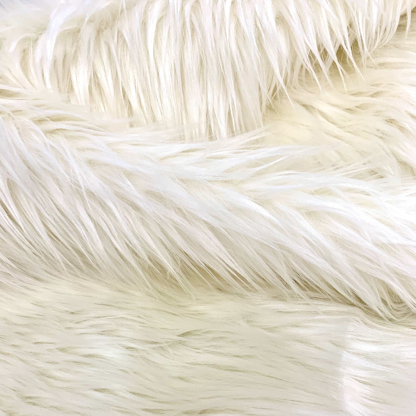 Solid Shaggy Faux Fur Fabric - Sold By Yard - 60" Width For Coats Costumes Scarfs Rugs Crafts Decor - Quilting, Pillows, Throws, Ivory