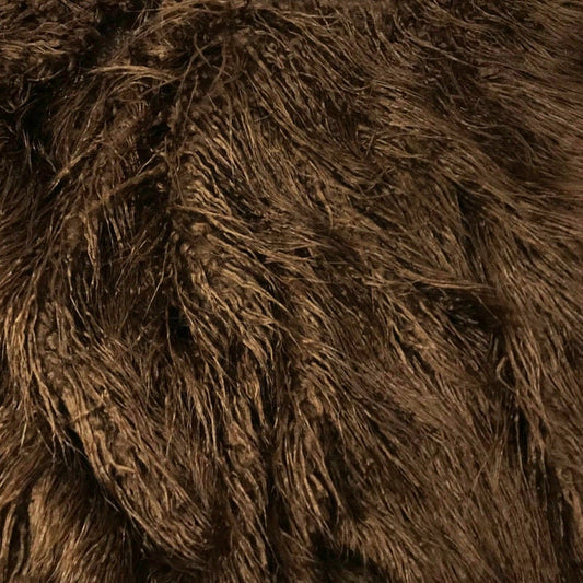 Mongolian Faux Fur Fabric - Sold By Yard - 60" Width For Coats Costumes Scarfs Rugs Crafts Decor - Quilting, Pillows, Throws, Brown