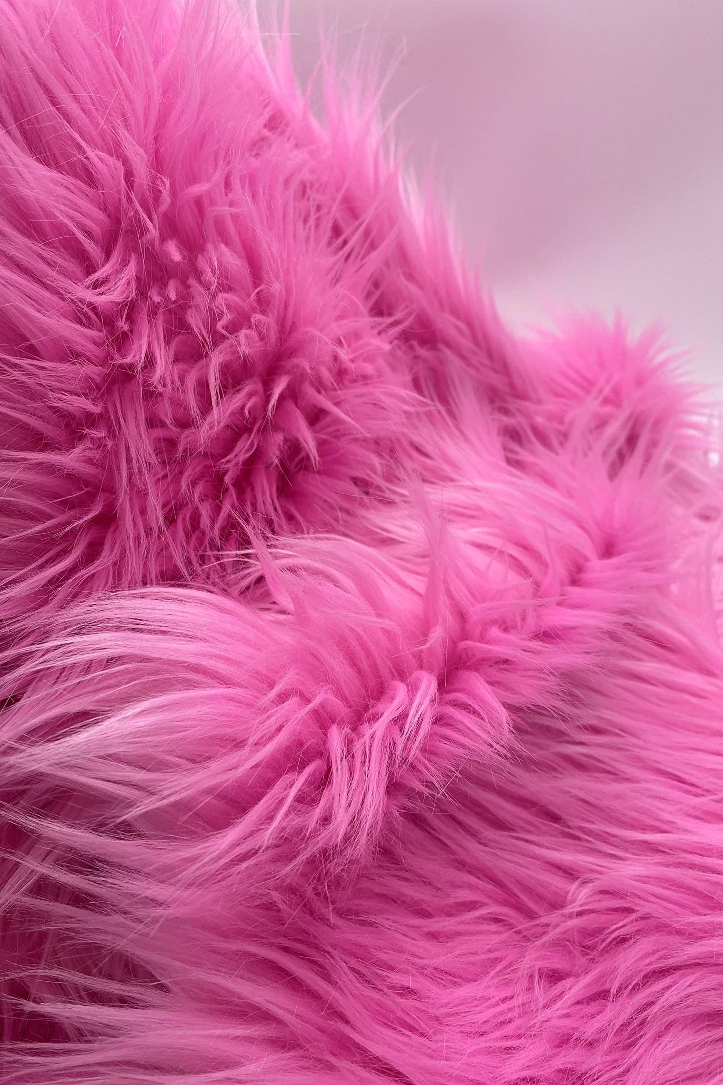 Mongolian Faux Fur Fabric - Sold By Yard - 60" Width For Coats Costumes Scarfs Rugs Crafts Decor - Quilting, Pillows, Throws, Bubble Gum