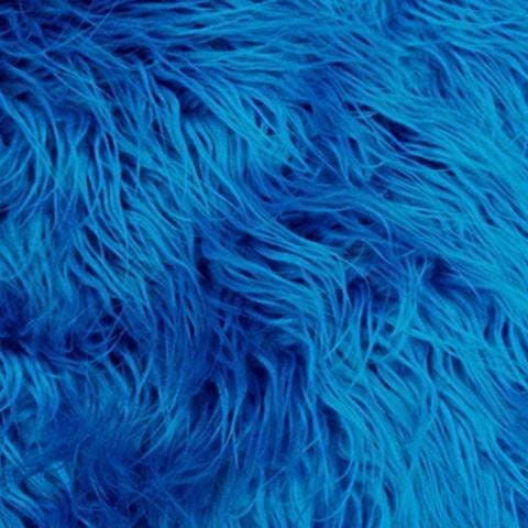 Mongolian Faux Fur Fabric - Sold By Yard - 60" Width For Coats Costumes Scarfs Rugs Crafts Decor - Quilting, Pillows, Throws, Turquoise