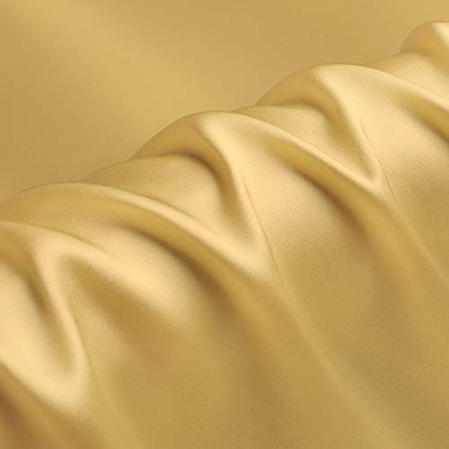 Silky Shiny Stretch Charmeuse Satin Fabric for Wedding Dress Fashion Crafts Costumes Decorations Silky Satin 58” Sold By Yard Gold