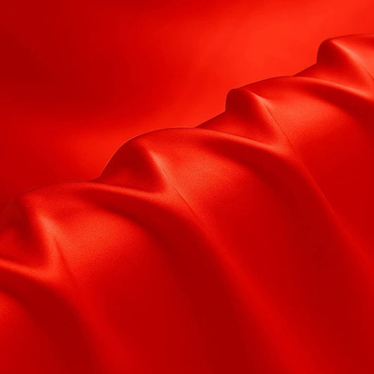 Silky Shiny Stretch Charmeuse Satin Fabric for Wedding Dress Fashion Crafts Costumes Decorations Silky Satin 58” Sold By Yard Red