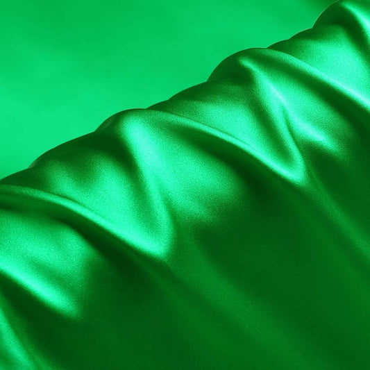 Silky Shiny Stretch Charmeuse Satin Fabric for Wedding Dress Fashion Crafts Costumes Decorations Silky Satin 58” Sold By Yard Emerald