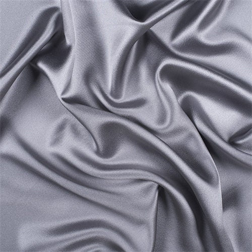 Silky Shiny Stretch Charmeuse Satin Fabric for Wedding Dress Fashion Crafts Costumes Decorations Silky Satin 58” Sold By Yard Gray