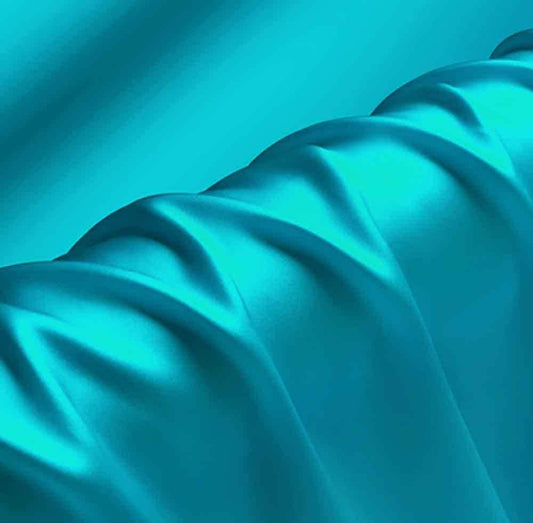 Silky Shiny Stretch Charmeuse Satin Fabric for Wedding Dress Fashion Crafts Costumes Decorations Silky Satin 58” Sold By Yard Turquoise