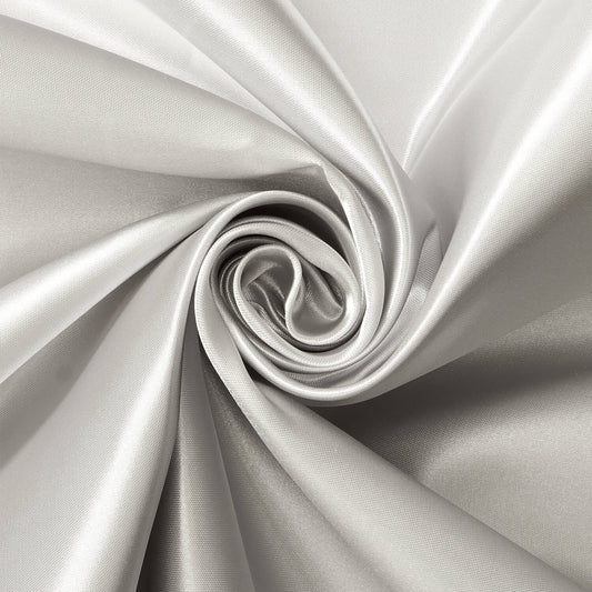 SILVER - Heavy Bridal Satin Fabric Silky Poly Wedding Dress By Yard For Prom Dress Ball Gown Formal Evening Gowns, Satin Gowns