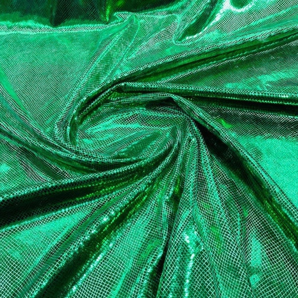 VENOM SNAKE - GREEN - Snake Design on a Stretch Velvet Fabric-Sold By the Yard.