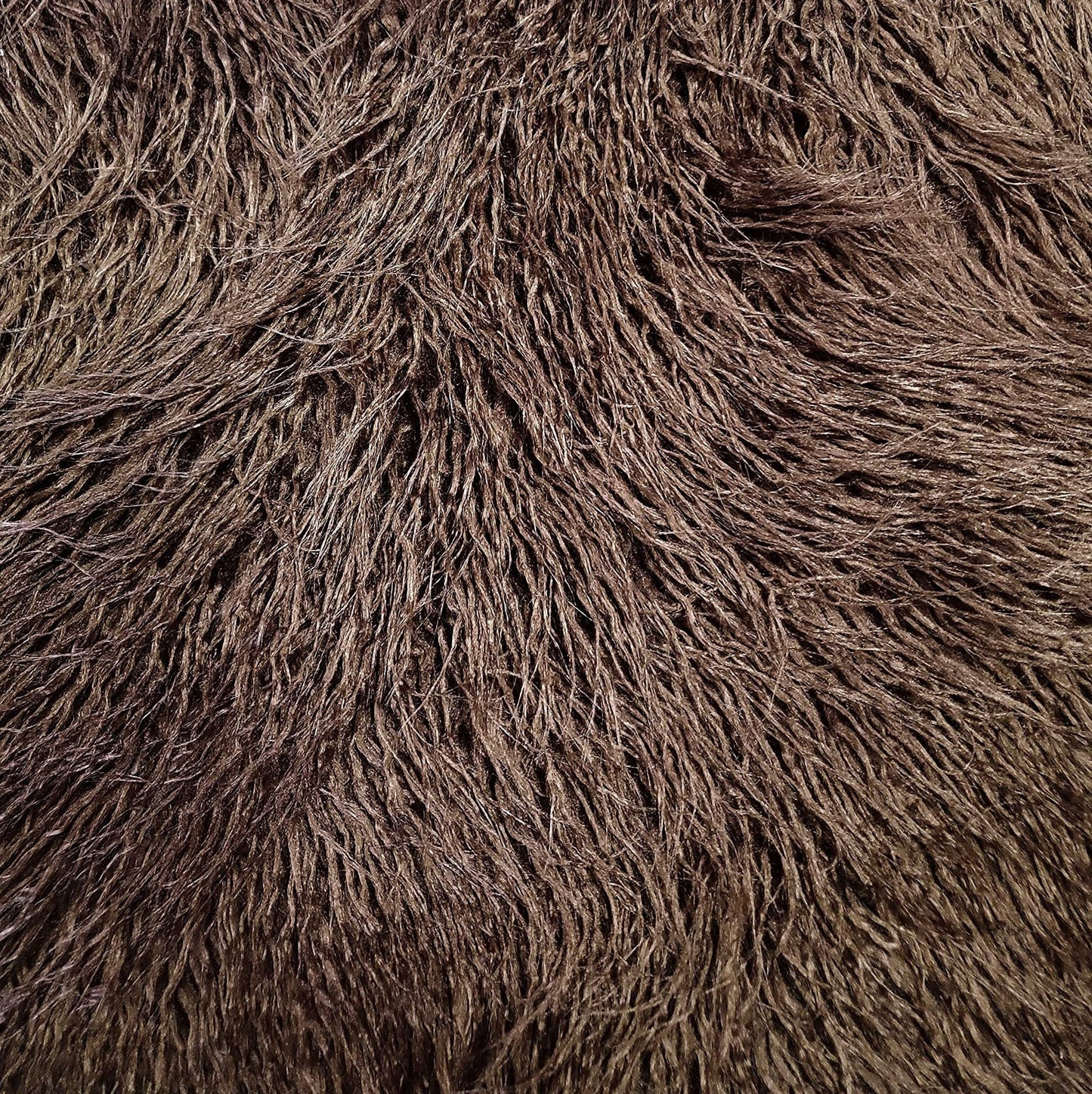 ALPACA - BROWN - Faux Fur Long Pile Curly Fabric Alpaca - Sold By The Yard - For Blankets Fashion Clothing Coats - Scarfs Rugs Crafts Decor