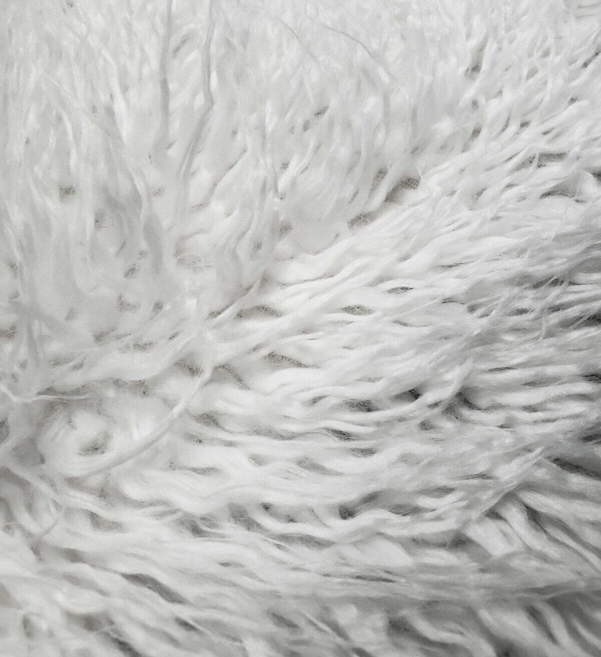 ALPACA - WHITE - Faux Fur Long Pile Curly Fabric Alpaca - Sold By The Yard - For Blankets Fashion Clothing Coats - Scarfs Rugs Crafts Decor