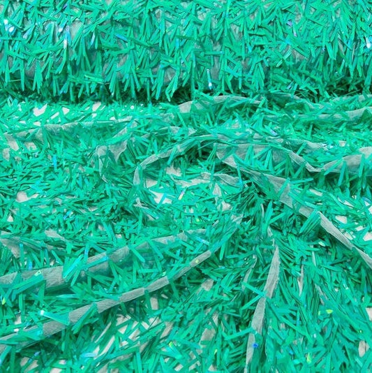 Swords Design Iridescent Sequin Fabric - MINT - Fabric Sequin Fabric for Sewing  By The Yard -Evening Dress