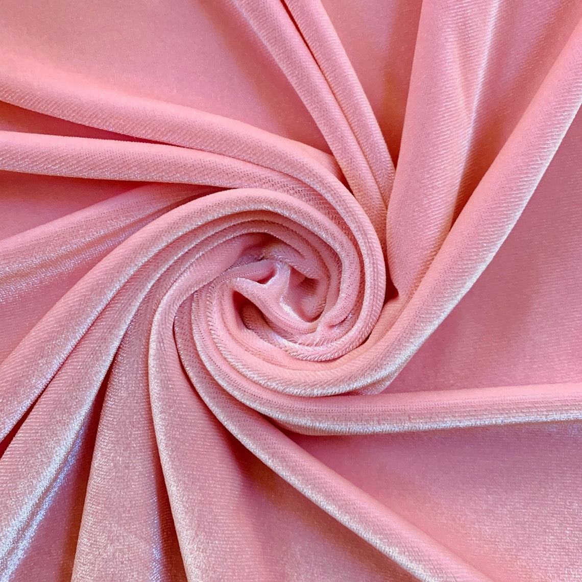 SPANDEX VELVET - Stretch Velvet Fabric for Sewing Apparel Costumes Craft, Sold By The Yard. Pink