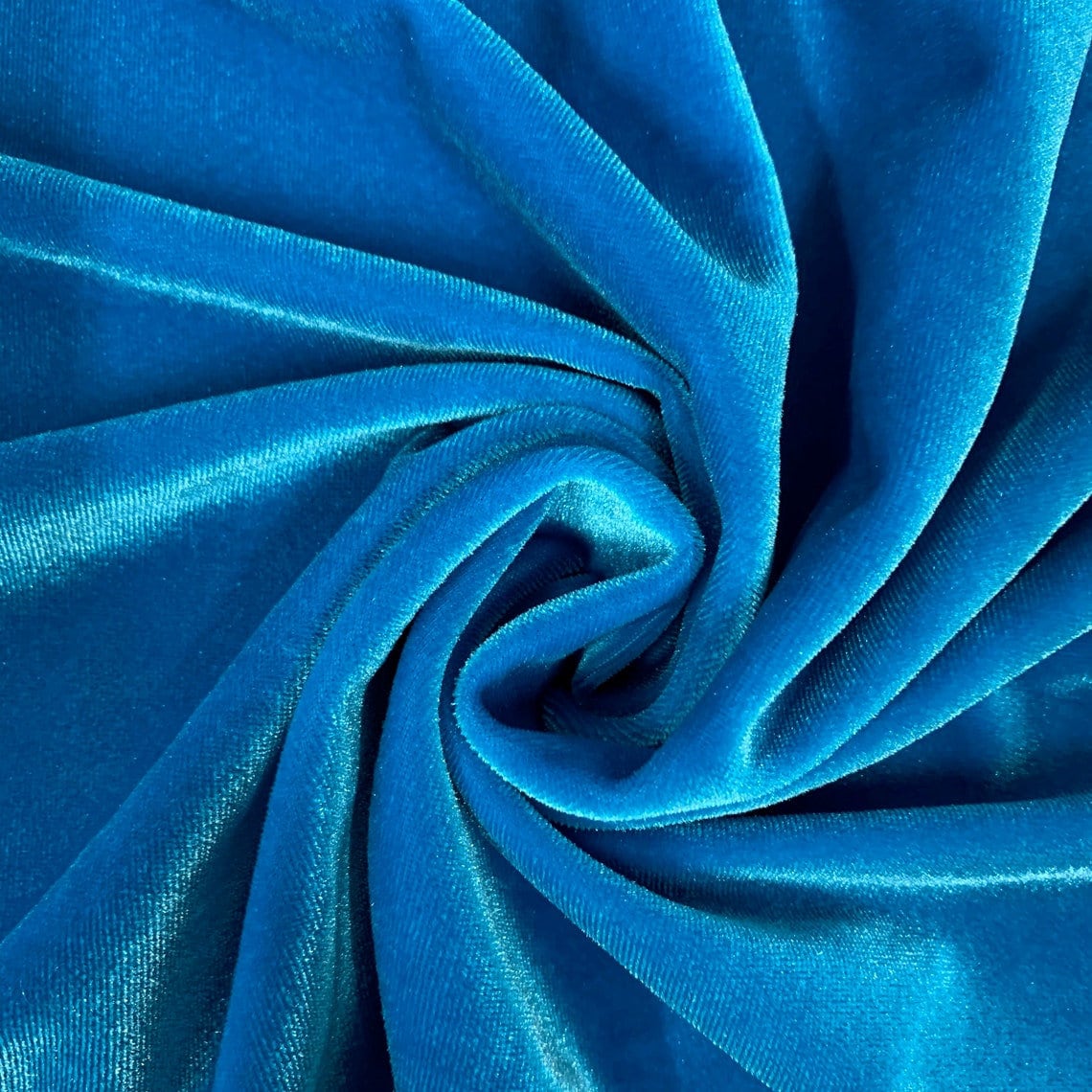 SPANDEX VELVET - Stretch Velvet Fabric for Sewing Apparel Costumes Craft, Sold By The Yard. Turquoise