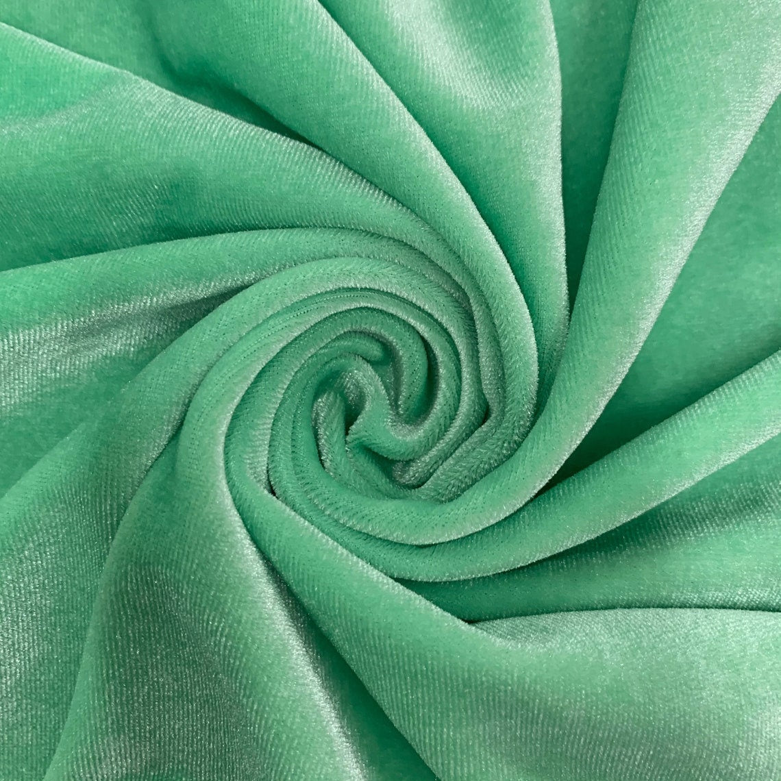 SPANDEX VELVET - Stretch Velvet Fabric for Sewing Apparel Costumes Craft, Sold By The Yard. Mint