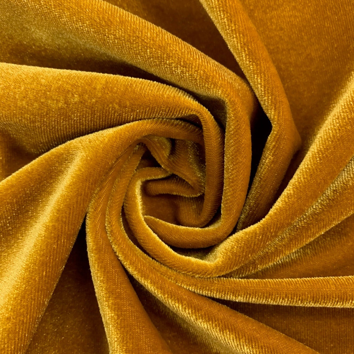 SPANDEX VELVET - Stretch Velvet Fabric for Sewing Apparel Costumes Craft, Sold By The Yard. Gold