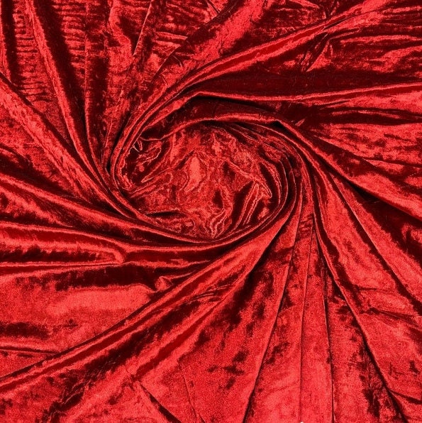 CRUSHED VELVET -  Spandex Stretch Crushed Velvet Fabric for Sewing Apparel Costumes Craft, Sold By The Yard. Burnt Orange