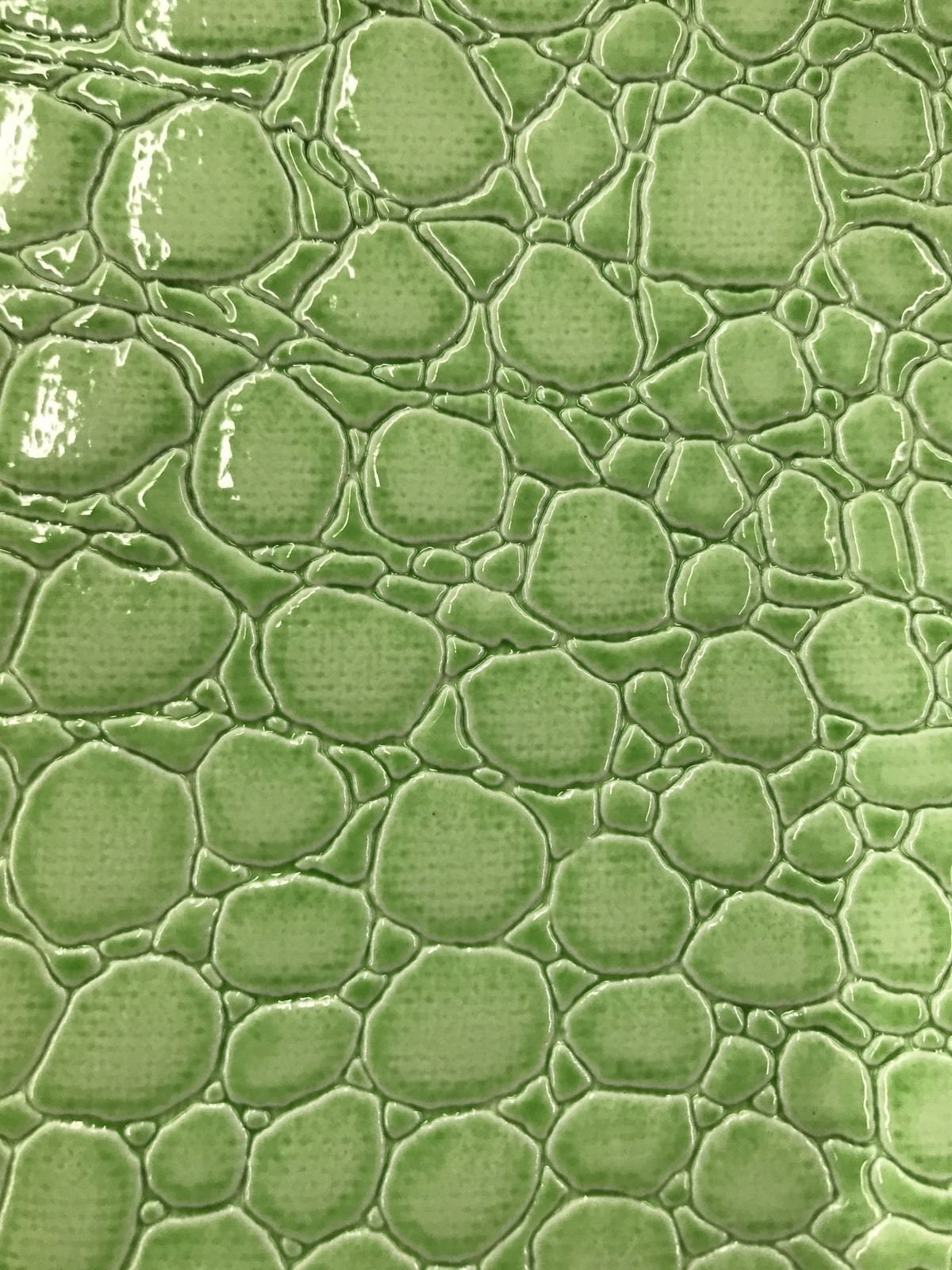 SHINY CROCODILE - Crocodile Vinyl Embossed 3D Scales-Faux Leather-Sold By Yard